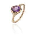 Anello in oro giallo 9kt con ametista