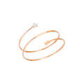 Bracciale a spirale stellina con stelle in oro rosa 9kt e diamanti (ct 0,11)