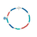 Bracciale mini granelli in plastica riciclata e argento 925