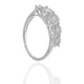 Anello veretta composta in oro bianco con diamanti (ct 0,68)