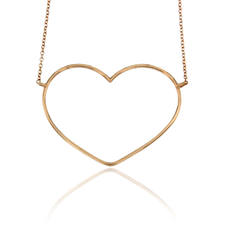 Girocollo in oro rosa 18 ct con cuore