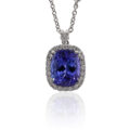 Girocollo con diamanti (ct 0.55 -G - VS) e tanzanite (ct 3.92)