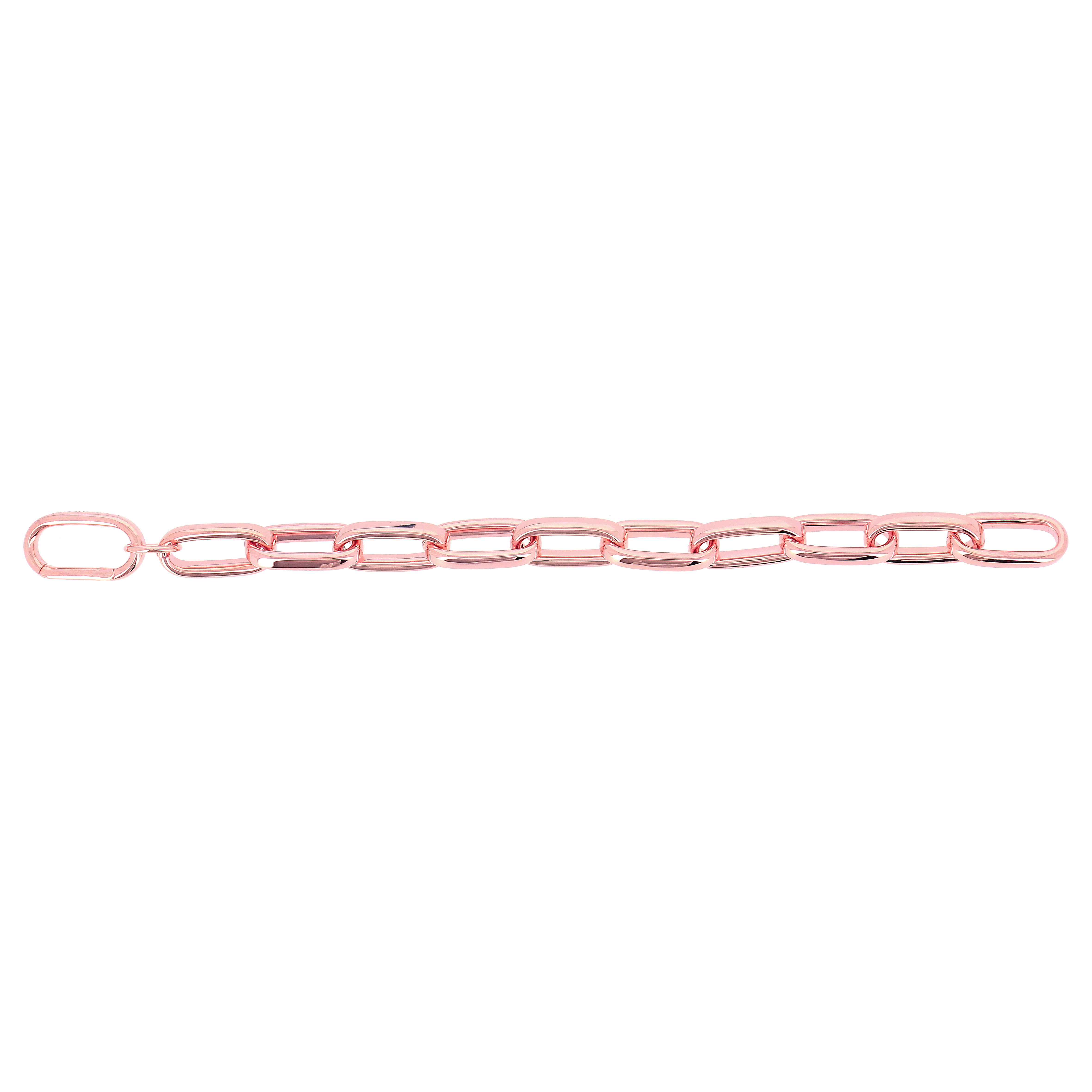 Bracciale a catena in argento placcato oro rosa