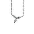 Girocollo in oro bianco e diamanti taglio marquise e goccia (ct 0,19)