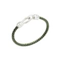 Bracciale Nodo con chiusura in argento 925 e cordino in cotone spesso