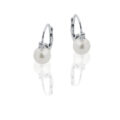 Orecchini con perle Akoya di 8,5 mm e diamanti (0,08 ct)