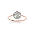 Big White Diamonds - anello in oro rosa 18 KT e diamanti