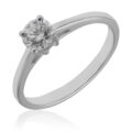 Solitario in oro bianco con diamante (ct 0,40)