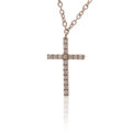 Girocollo con croce e diamanti (ct. 0,13)