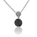 Girocollo in oro bianco con diamanti neri (0,29 ct)