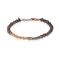 Bracciale con sassi in titanio e oro rosa