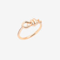 Anello nodo in oro rosa e diamante