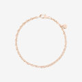 Bracciale essentials in oro rosa 9K con piastrina in oro rosa 9K