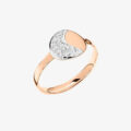 Anello Moon &Sun in oro rosa e diamanti