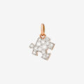 Ciondolo puzzle in oro rosa 9K con diamanti (ct 0.20) - sinistro