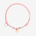 Bracciale Cordino Cuore in Argento 925 e oro rosa 9K
