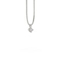 Girocollo punto luce "glamour" in oro bianco con diamante (ct 0,02)