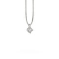 Girocollo punto luce "glamour" in oro bianco con diamante (ct 0,04)