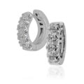 Anelle in oro bianco con diamanti (0,40 ct) - diametro 12 mm