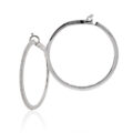 Orecchini a cerchio in oro bianco con diamanti (ct 0,64) - diametro 4 cm
