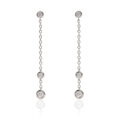Orecchini pendenti in oro bianco con diamanti (0,38 ct) - 40 mm