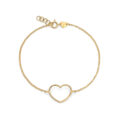 Bracciale con cuore medio in oro giallo