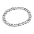 Bracciale groumette in oro bianco con diamanti (1,40 ct)