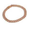 Bracciale groumette in oro rosa con diamanti brown  (ct 3,15)