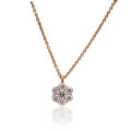 Girocollo in oro rosa con diamanti (ct 0,45)
