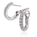 Orecchini  ad anella in oro bianco con diamanti (ct 0.74)