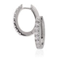 Orecchini a cerchio ovali con diamanti (0,54 ct)