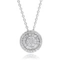 Girocollo fantasia in oro bianco con diamanti (0,39 ct)