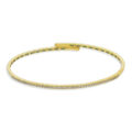 Bracciale rigido elastico in oro giallo con diamanti (ct 0,32)