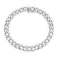 Bracciale groumette in oro bianco e diamanti (3,33 ct)