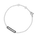 Bracciale in oro bianco con diamanti neri (ct 0,15)