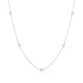 Girocollo  in oro bianco e diamanti (0,25 ct)