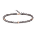 Braccialein titanio e oro rosa