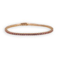Bracciale tennis in oro rosa con zaffiri rosa (ct 3,70)