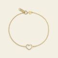 Bracciale con cuore piccolo in oro giallo