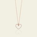 Collier Cuore nodo a filo con diamanti (ct 0,35)