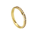Fede "Venere" slim in oro giallo con diamanti (ct 0,34)