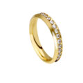 Fede "Venere" slim in oro giallo con diamanti (ct 0,60)