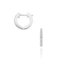 Orecchini  ad anella in oro bianco con diamanti