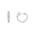 Orecchini ad anella in oro bianco con diamanti (0,35 ct)