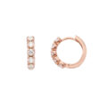 Orecchini ad anella in oro rosa con diamanti (0,34 ct)