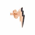 Orecchino fulmine in oro rosa 9K con diamanti neri (ct 0.10) - mezzo paio