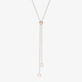 Collana bollicine in argento con slider e anelli brisè in oro rosa