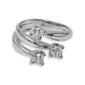Trilogy in oro bianco con diamanti (ct 0,75)
