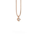 Girocollo punto luce "glamour" in oro rosa con diamante (ct 0,03)