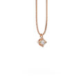 Girocollo punto luce "glamour" in oro rosa con diamante (ct 0,04)